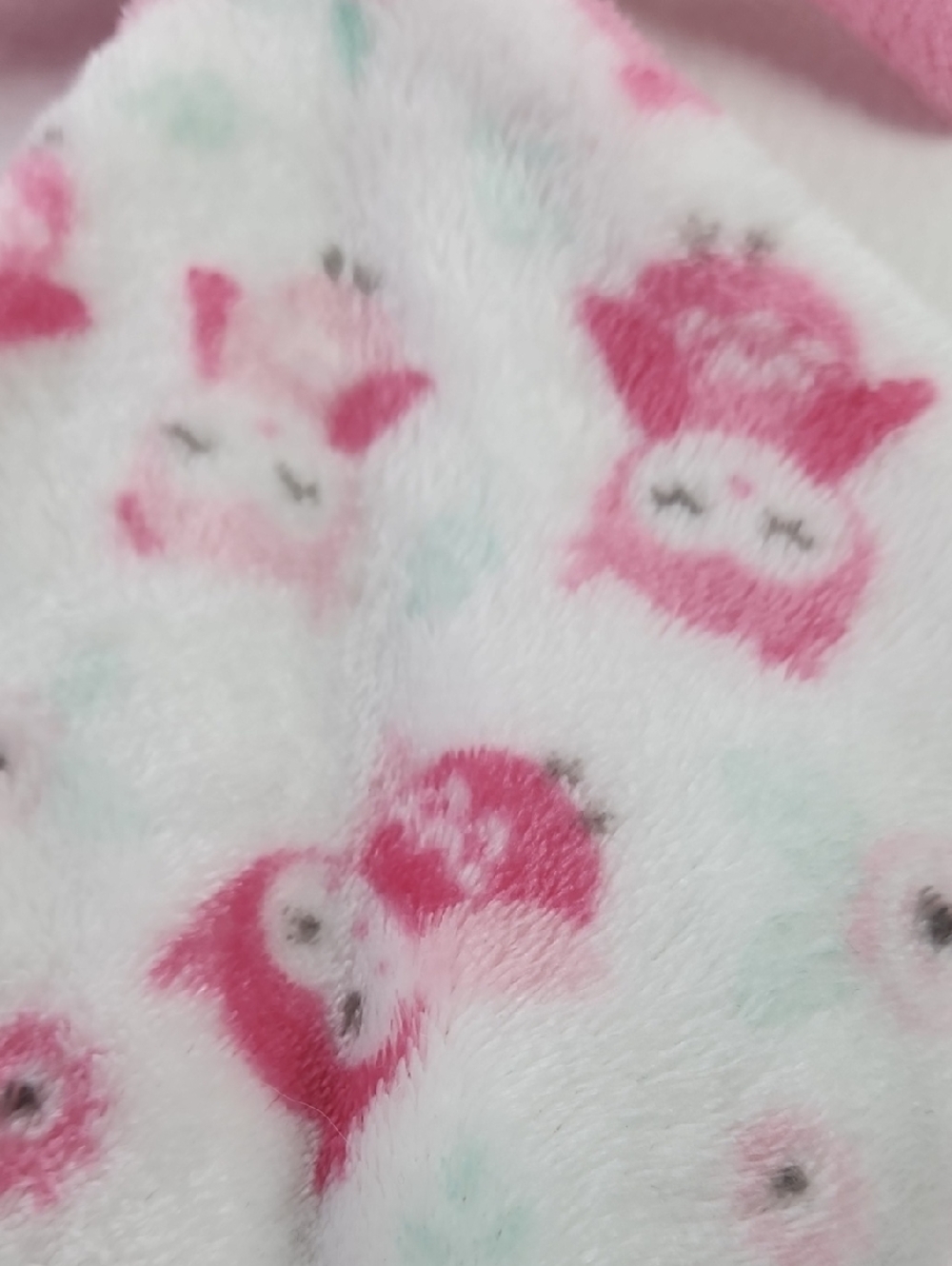 Plush Pink Owl Security Lovey Minky Blanket - Soft Snuggle Toy - Picture 5 of 7